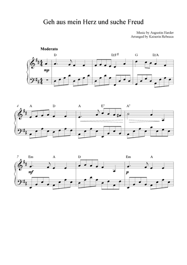 Geh aus mein Herz und suche Freud (arr. Kaiserin Rebecca)