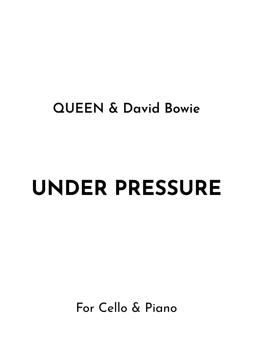 Under Pressure (arr. Jireh J.)