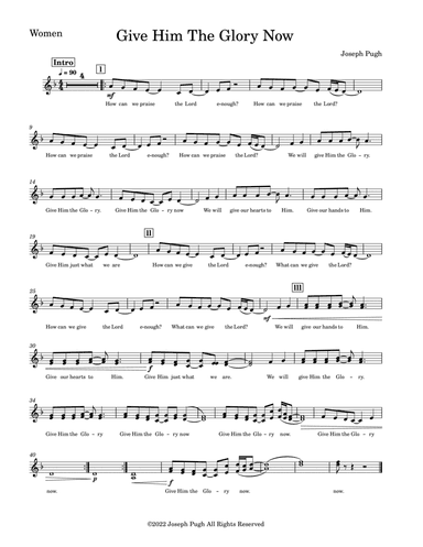 Give Him The Glory ( Choir)