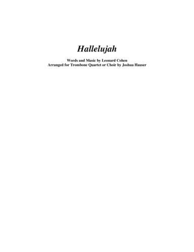 Hallelujah (arr. Joshua Hauser)
