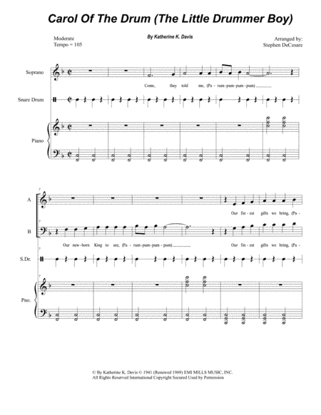 Carol Of The Drum (arr. Stephen DeCesare)