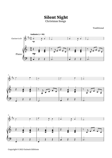 Silent Night (arr. Guima's Editions)