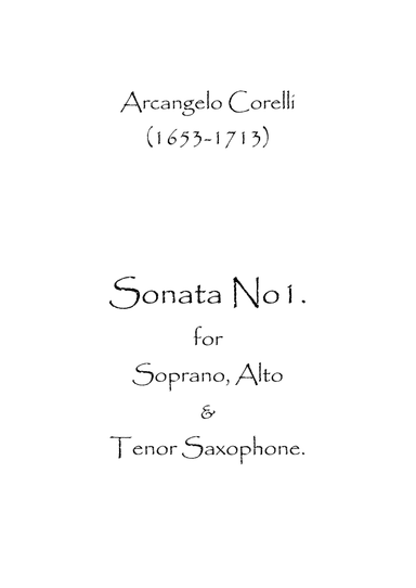 Sonata No.1 (arr. Spence Bundy)