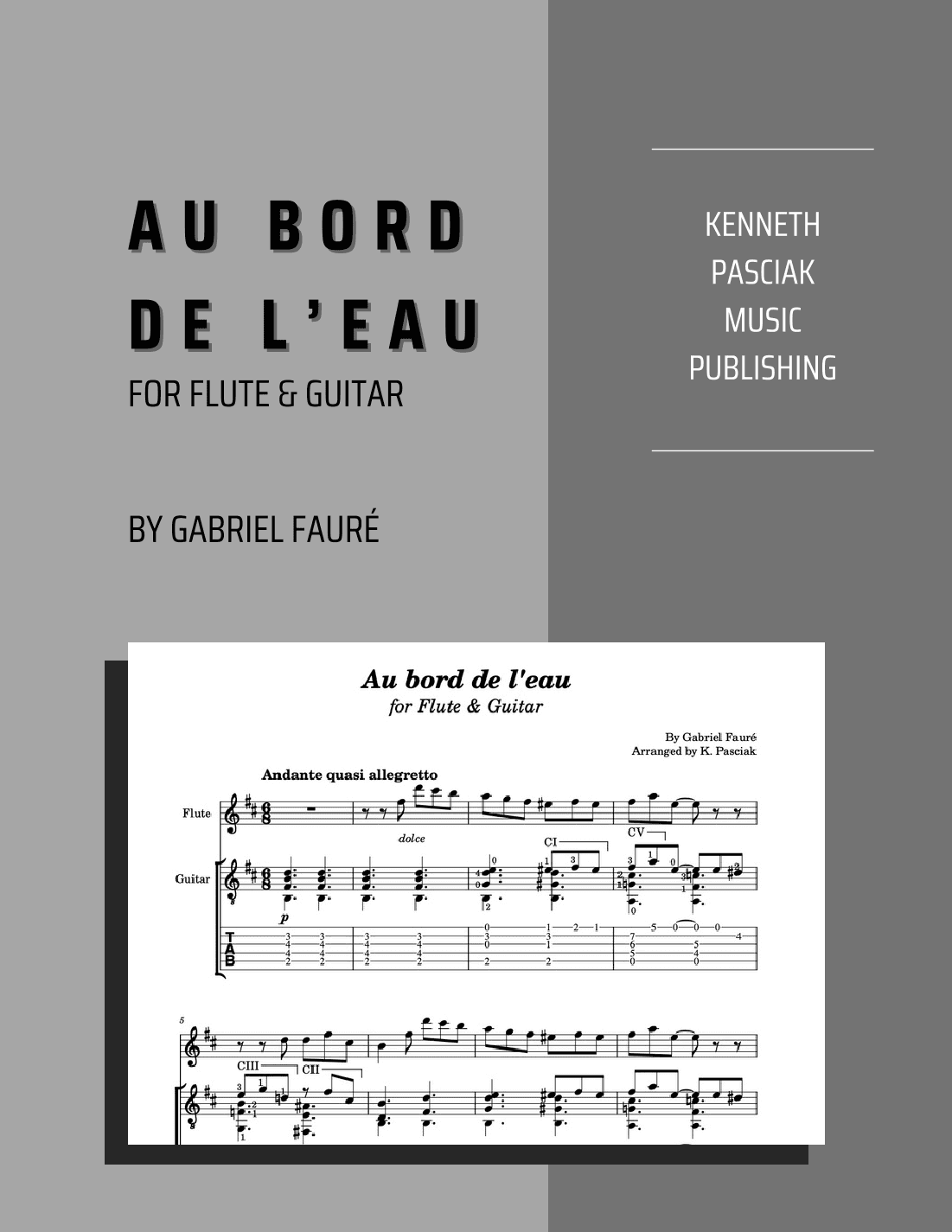 Au bord de l'eau (for Flute & Guitar) (arr. Kenneth Pasciak)
