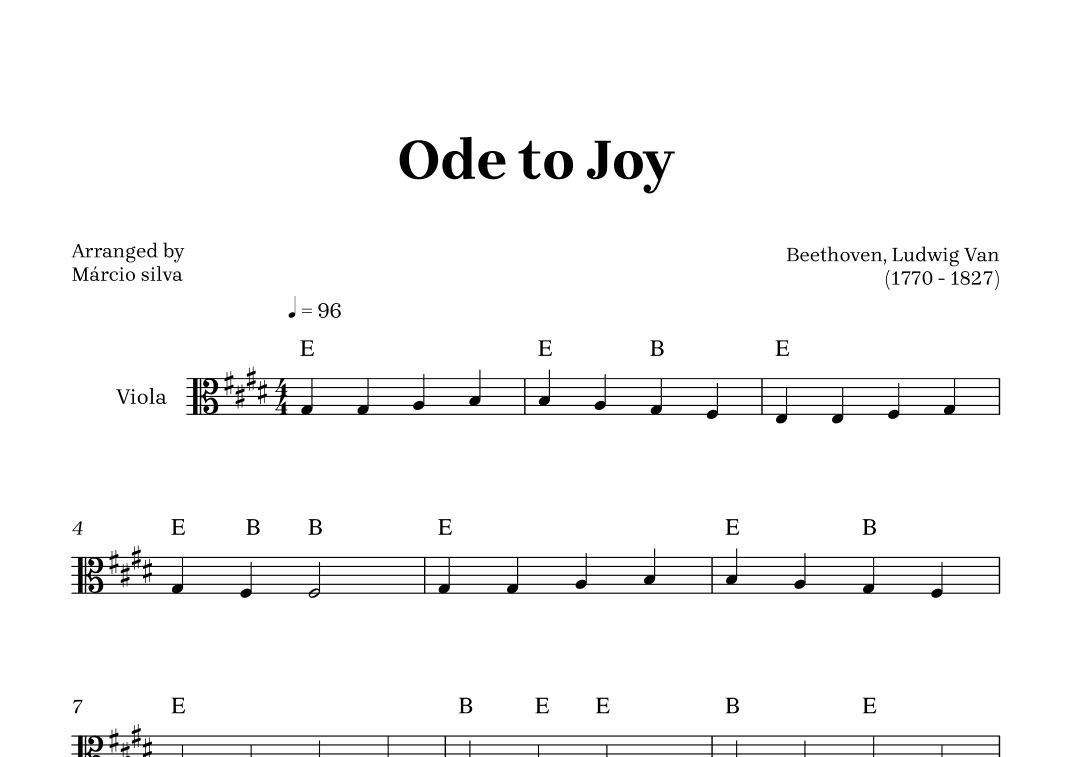 Ode to Joy (arr. Márcio Silva)