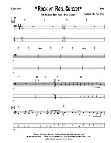 Rock 'n' Roll Suicide (arr. Accubass)