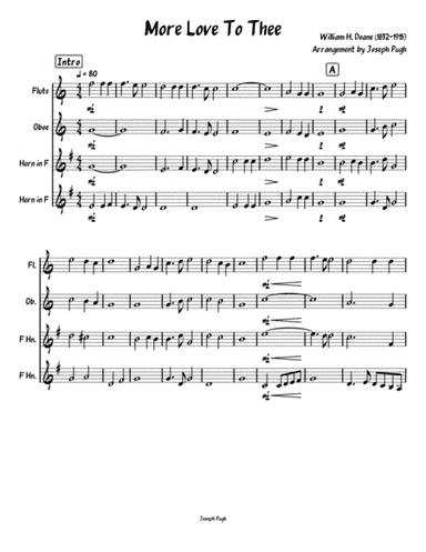 More Love To Thee (Instrumental Mixed Quartet) (arr. Joseph Pugh)