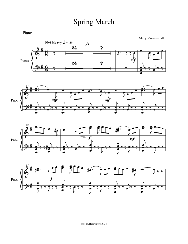 Spring March: PIANO PART