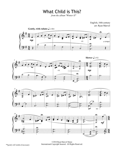 What Child is This (arr. Ryan Marvel)
