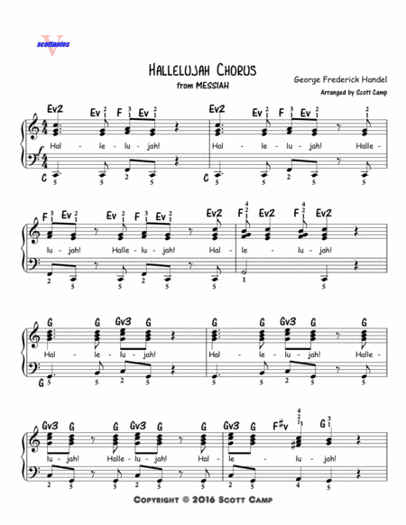Hallelujah Chorus, from Handel's MESSIAH (Second Year Piano Students) (arr. Scott Camp)