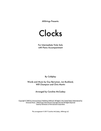Clocks (arr. Caroline McCaskey)