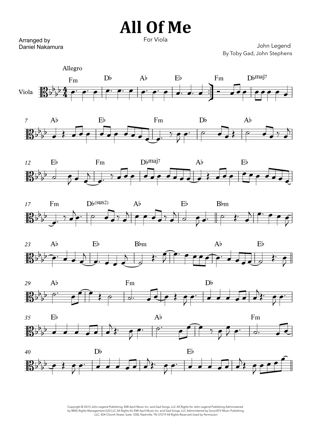 All Of Me (arr. Daniel Nakamura)