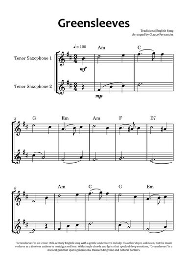 Greensleeves (arr. Glauco Fernandes)
