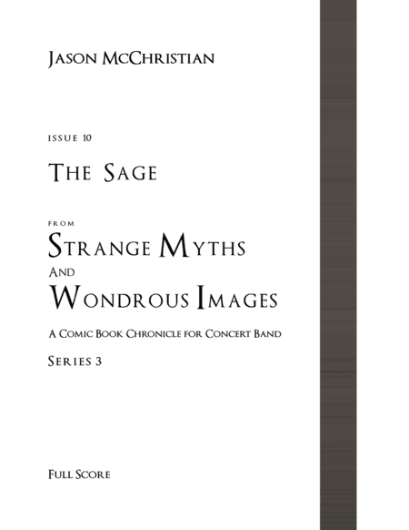 Issue 10, Series 3 - The Sage from Strange Myths and Wondrous Images - A Comic Book Chronicle for Co