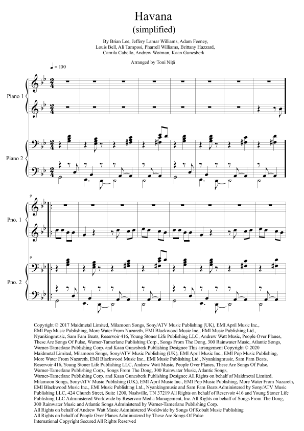 Havana (arr. Toni Nita)