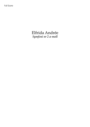 Symphony no. 2 in A minor (arr. Henrik Torolphi)