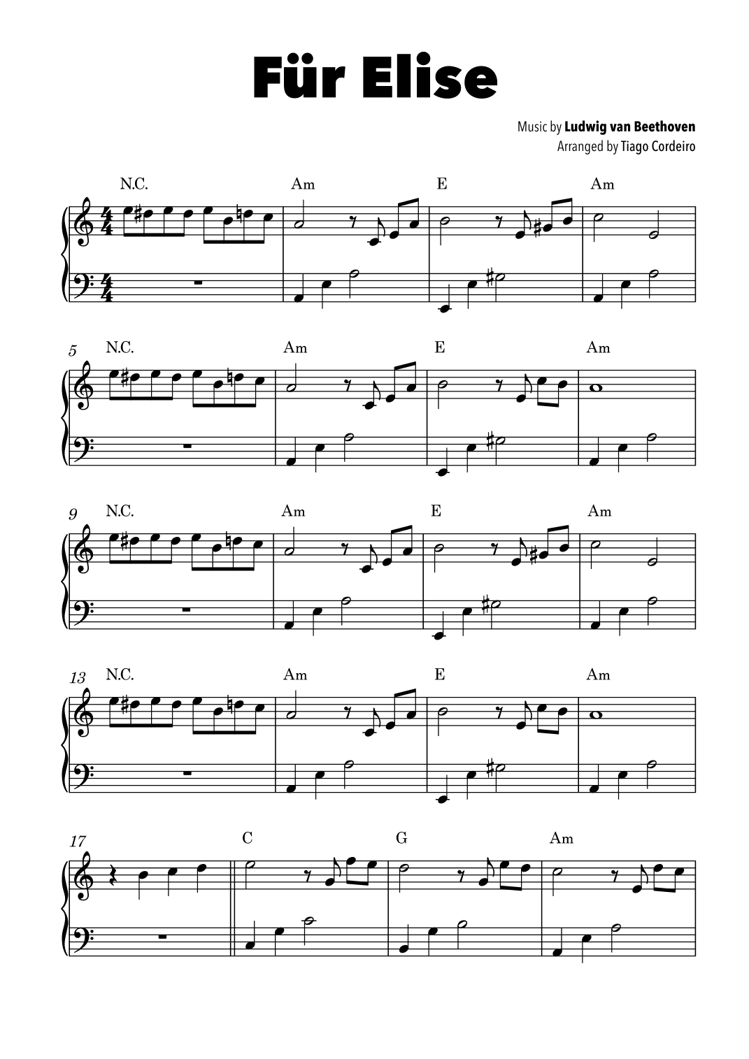 Für Elise (arr. Tiago Cordeiro)