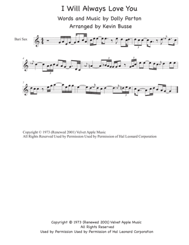 I Will Always Love You (arr. Kevin Busse)