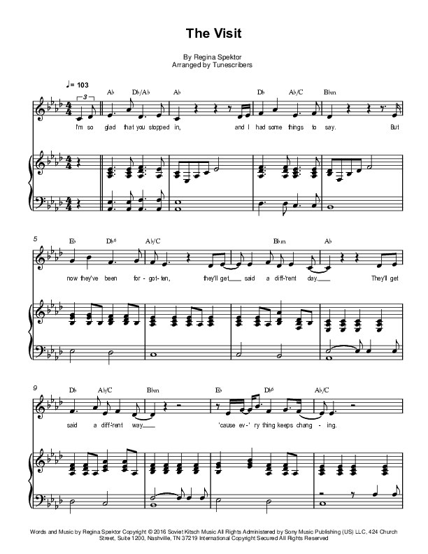 The Visit (arr. Tunescribers)