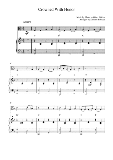 Crowned With Honor (viola solo and piano accompaniment) (arr. Kaiserin Rebecca)