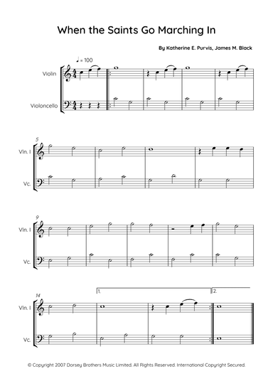 When The Saints Go Marching In (arr. Sales)