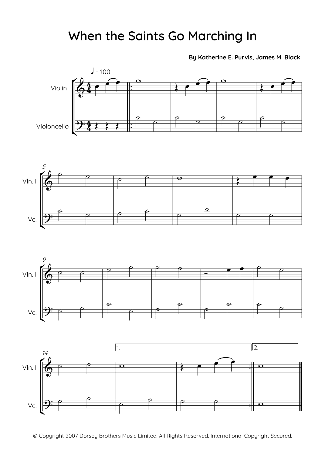 When The Saints Go Marching In (arr. Sales)