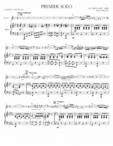 Arban Premier Solo for Cornet and Piano (arr. Ken Saul)