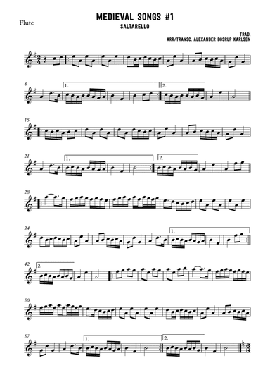 Medieval songs #1 (arr. Alexander Bosrup Karlsen)