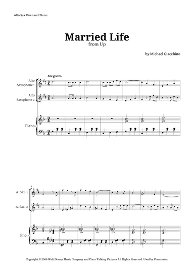 Married Life (arr. Langanho)