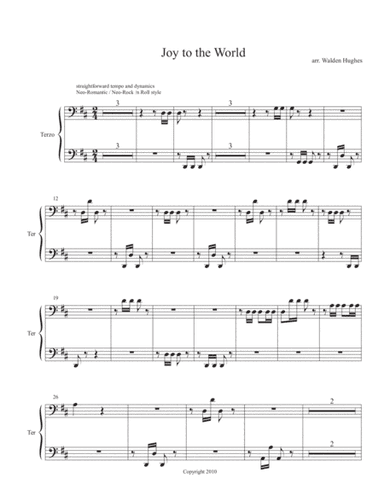 JOY to the World ONE Piano EIGHT Hands (arr. Dr. Walden Hughes)