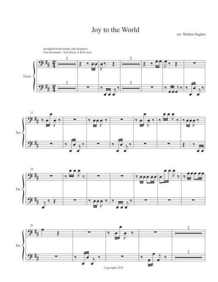 JOY to the World ONE Piano EIGHT Hands (arr. Dr. Walden Hughes)