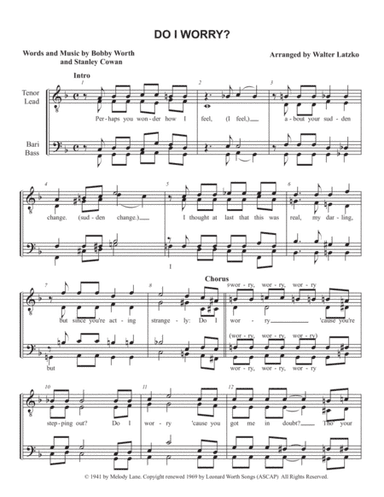 Do I Worry (arr. Walter Latzko)