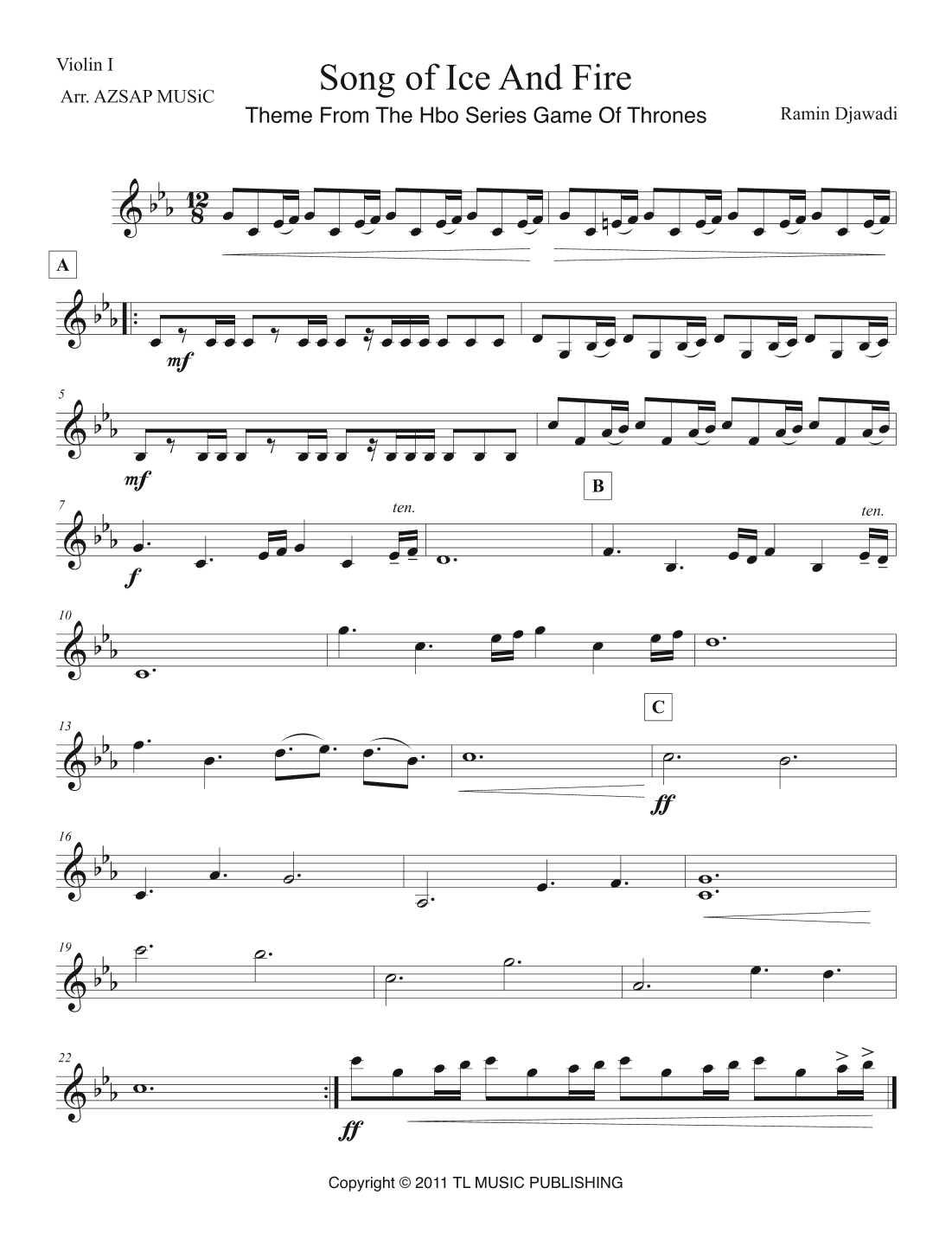 Game Of Thrones (arr. AZSAP MUSiC)