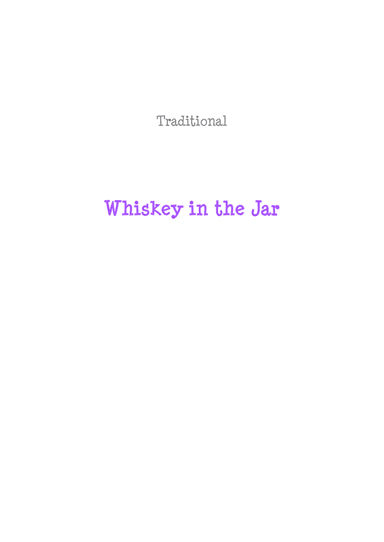 Whiskey in the Jar - Traditional (arr. Jope)