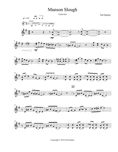 Munson Slough - Optional Violin Part