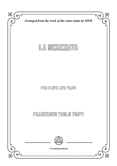 Tosti-La Serenata, for Flute and Piano (arr. MSM)