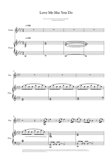 Love Me Like You Do (arr. Matthew pyeon)