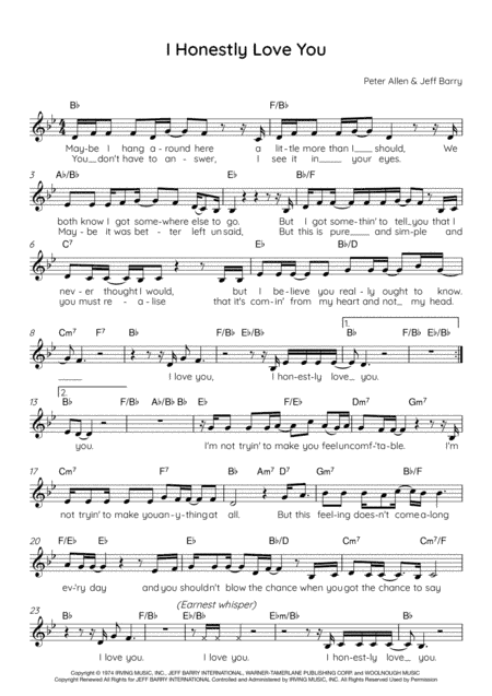 I Honestly Love You (arr. Vicky Jacobs)