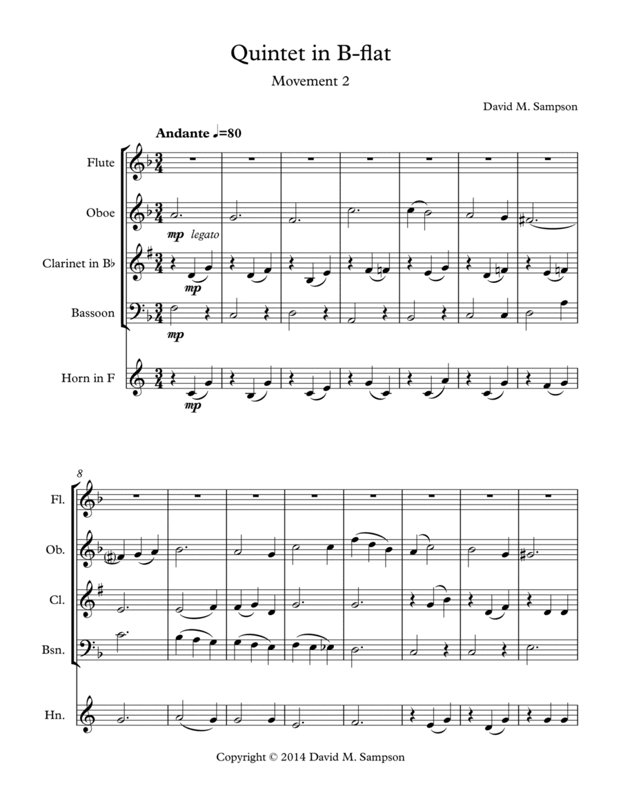 Quintet in B-flat Mvt 2.