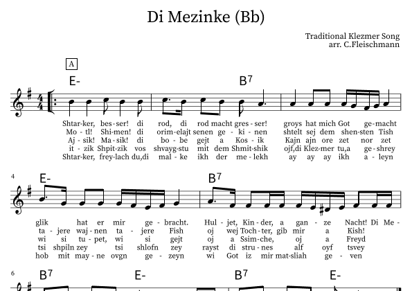 Di Mezinke (arr. Christoph Fleischmann)