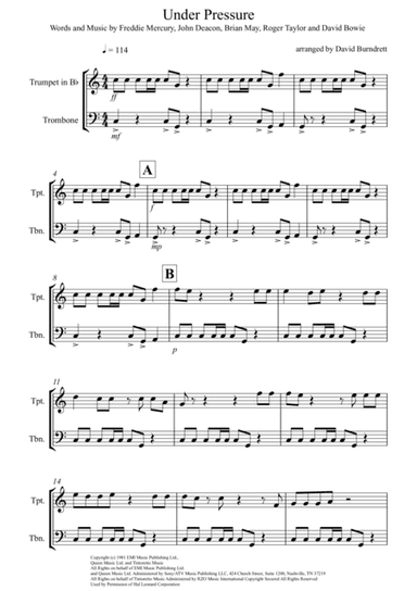 Under Pressure (arr. David Burndrett)