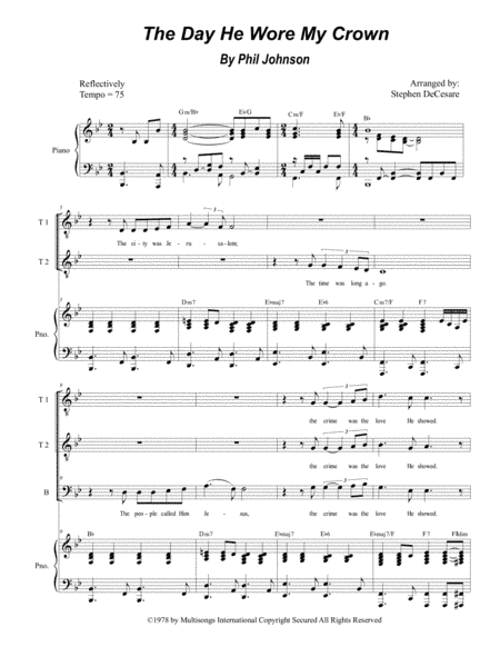 The Day He Wore My Crown (arr. Stephen DeCesare)