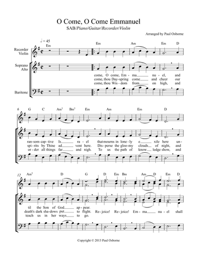 O Come, O Come Emmanuel (arr. Paul M. Osborne)