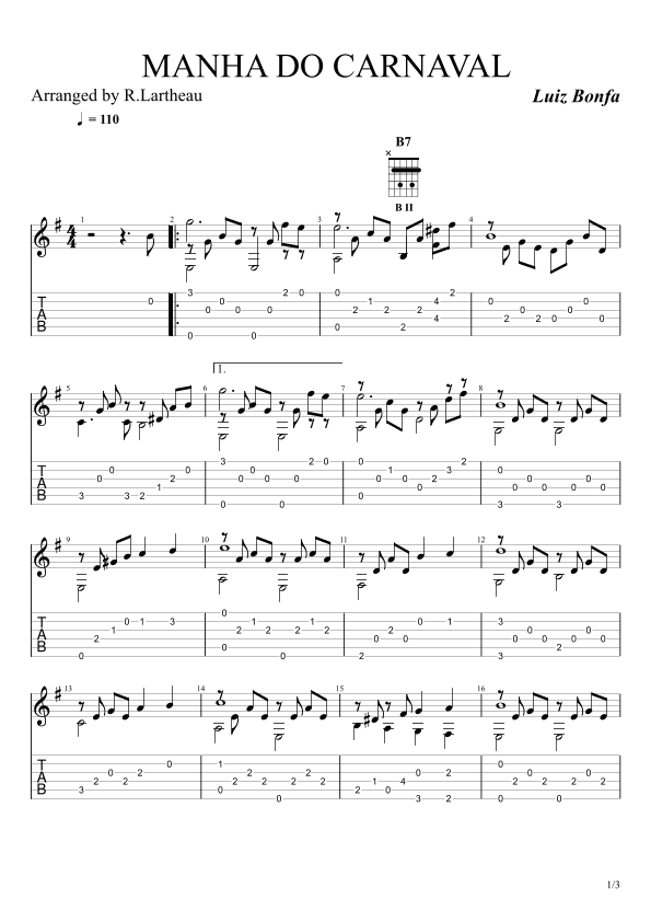 A Day In The Life Of A Fool (manha De Carnaval) (arr. Roger Lartheau)