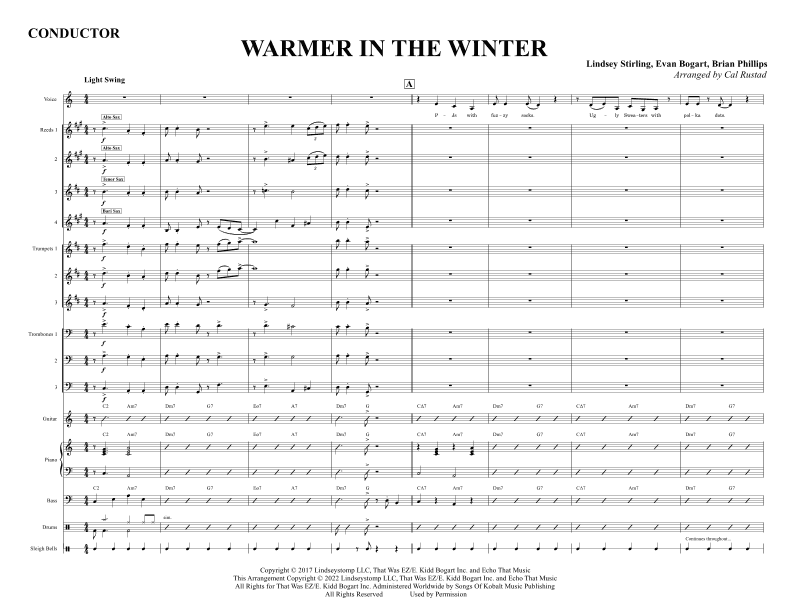 Warmer In The Winter - Score Only (arr. Cal Rustad)