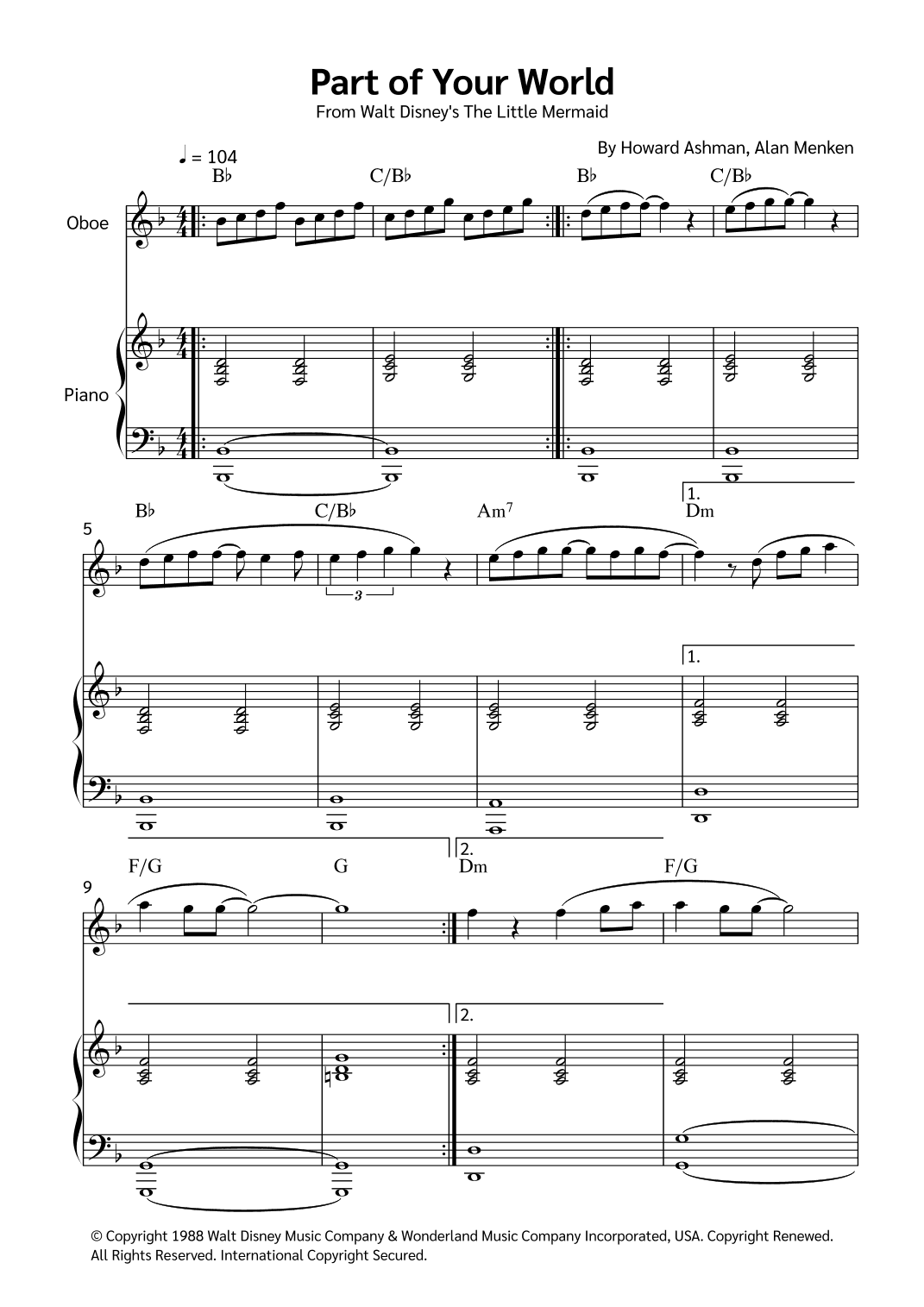 Part Of Your World (arr. Jackson Spindler)