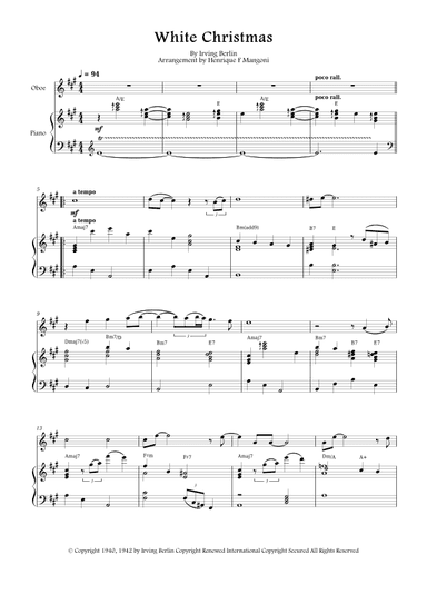 White Christmas (arr. Henrique F Mangoni)