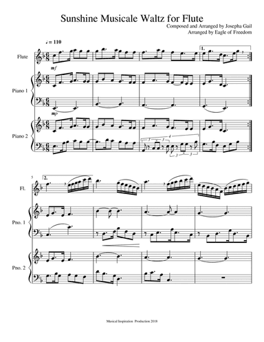 Sunshine Musicale Waltz for Flute