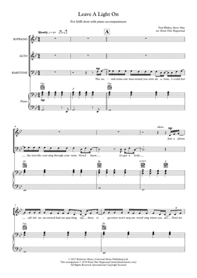 Leave A Light On (arr. Knut Olav Rygnestad)