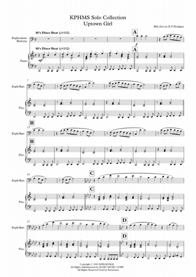 Uptown Girl (arr. Kevin P Holdgate)